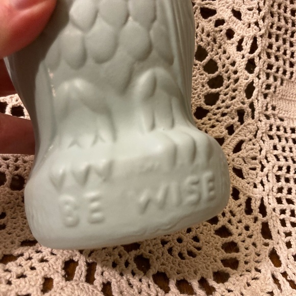 “Be Wise” Owl Bank - Pastel Chalk Paint Eggshell Blue - Picture 5 of 11